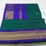 Green and Blue Kalyani Cotton Readymade Madisar