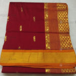 Red Kalyani Cotton with Mustard Color Readymade Madisar
