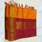 Maroon with Mango Color Pallu Readymade Madisar