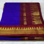 Purple Kalyani Cotton with Maroon Border Readymade Madisar