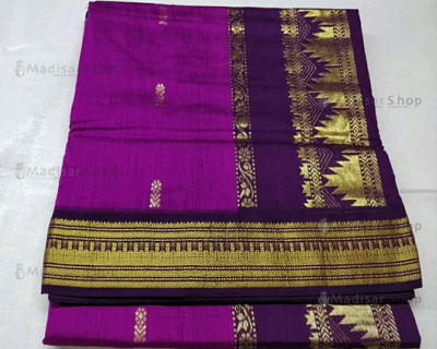 Formal Wear Plain Madisar 9 Yards Saree, Without blouse piece, 8.70mtr at  Rs 1499 in Chennai