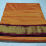 Peach Color Kalyani Cotton with Maroon Border Readymade Madisar
