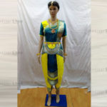 Green and Yellow  Readymade Bharatanatyam Costume