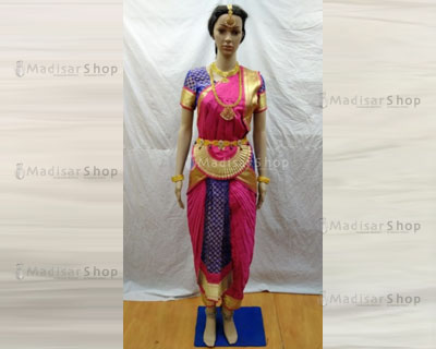 BLUE 36 inchs Pant Length Bharatanatyam Dance Costume | Art silk Dharm –  Classical Dance Jewelry