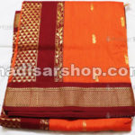 Purple Kalyani Cotton Readymade Madisar with Red Border