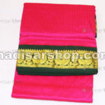 Pink Semi Silk Madisaar with Green Border