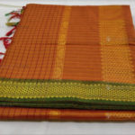 Mustard with Green Border Kalyani Cotton Readymade Madisar