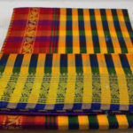 Yellow and Blue Checks Cotton Readymade Madisar