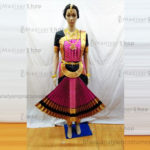 Pink and Black Readymade Bharatanatyam Costume