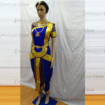Blue and Black Readymade Bharatanatyam Costume