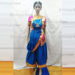 Blue and Pink Readymade Bharatanatyam Costume