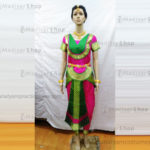 Green and Pink Readymade Bharatanatyam Costume