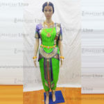 Light Green and Blue Readymade Bharatanatyam Costume