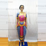 Pale Blue and Pink Readymade Bharatanatyam Costume