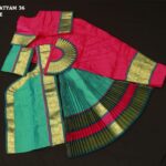 PINKISH RED WITH USEA GREEN READYMADE BHARATANATYAM COSTUME