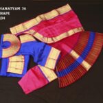 PINK WITH BLUE READYMADE BHARATANATYAM COSTUME