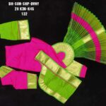 PINK WITH PARROT GREEN READYMADE BHARATANATYAM COSTUME