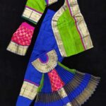 BLUE PINK AND GREEN READYMADE BHARATANATYAM COSTUME