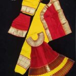 YELLOW WITH RED READYMADE BHARATANATYAM COSTUME