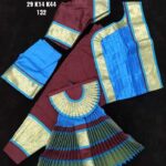 BROWN WITH SKY BLUE READYMADE BHARATANATYAM COSTUME