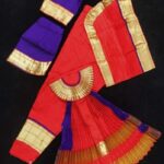 READYMADE RED WITH PURPLE BHARATANATYAM COSTUME