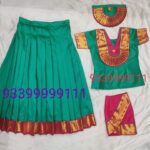 SEA BLUE WITH PINK READYMADE  BHARATANATYAM COSTUME