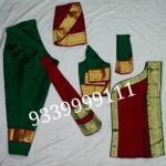 GREEN WITH MAROON READYMADE BHARATANATYAM COSTUME