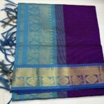 purple with blue silk cotton Readymade madisar