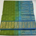 Light Green with blue silk cotton Readymade madisar