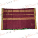 Red with Green Border Semi Silk Readymade Madisar Saree