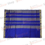 Blue with Gold Border Design Semi Silk Readymade Madisar Saree