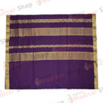 Purple with Golden Border Design Semi Silk Readymade Madisar Saree