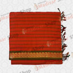 Light Orange Thick Straight Design Kalyani Cotton Readymade Madisar