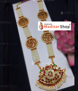 Premium Gold Finish Kemp Haram with Pearl