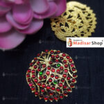 Gold Finish Kemp Rakodi - Red and Green Stones