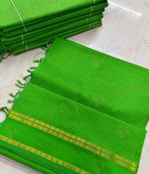 Light Green Kalyani Cotton Readymade Madisar