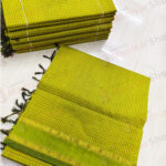 Light Green Kalyani Cotton Readymade Madisar with Check Box