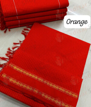 Orange color with Kalyani Cotton Readymade Madisar