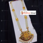 Gold Finish Kemp Haram with White Pearl Premium Finish